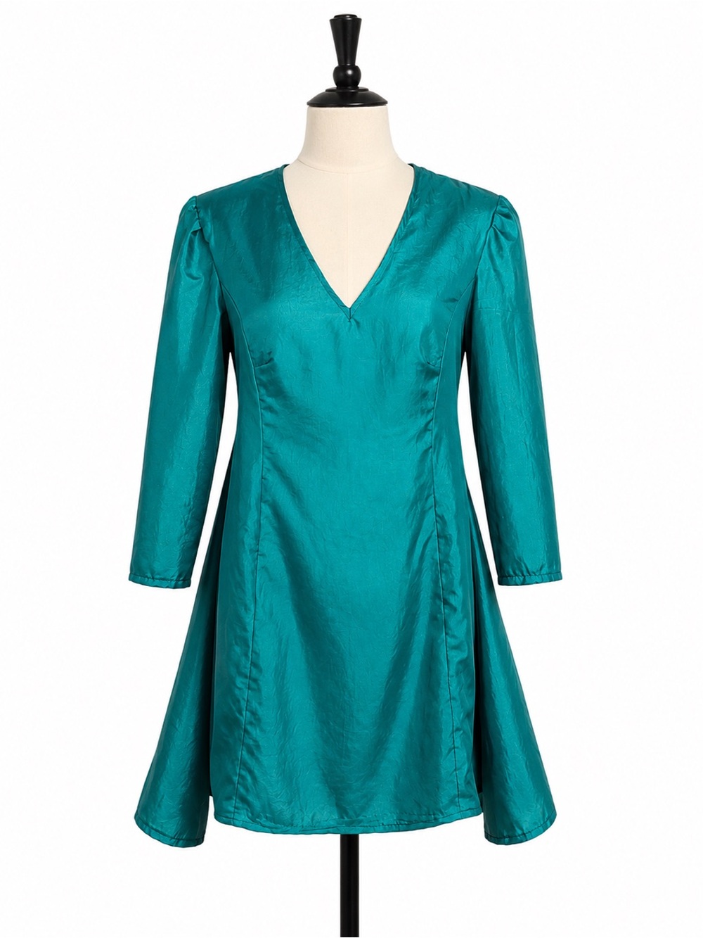 Teal Teal Silk Tunic Handmade OOAK M-L NWT